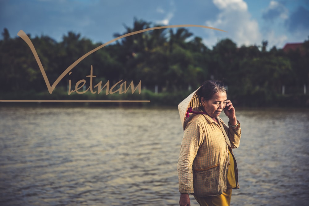Vietnam Frau am Fluß
