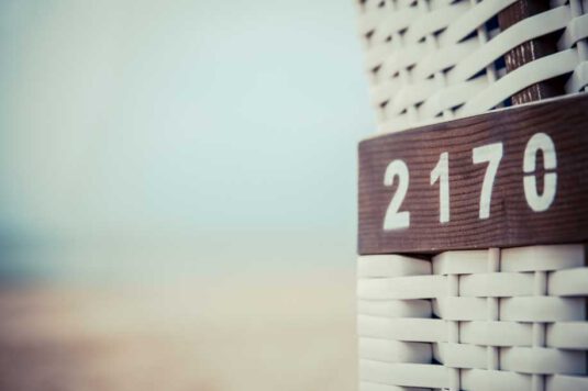 Wandbild Strandkorb