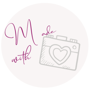 Logo für Fotokurs Kamera Schriftzug made with